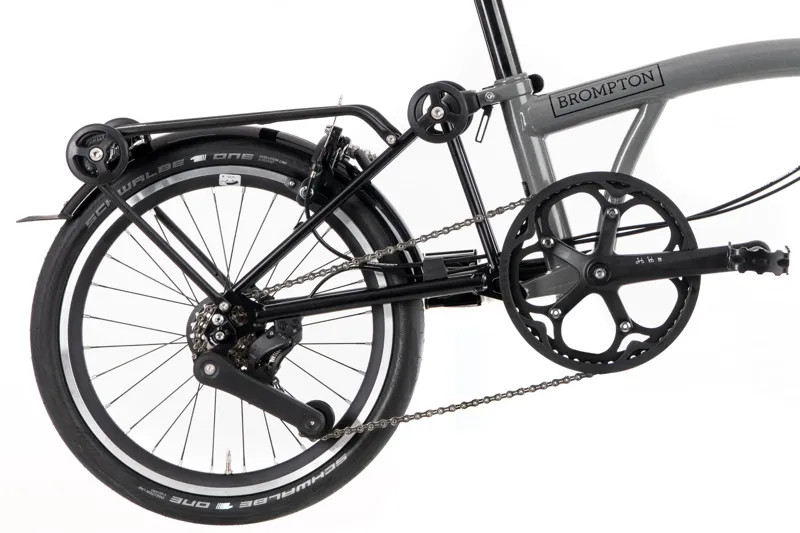 Brompton P-Line Urban Mid With Rack Folding Bike 2023 Storm Grey-3